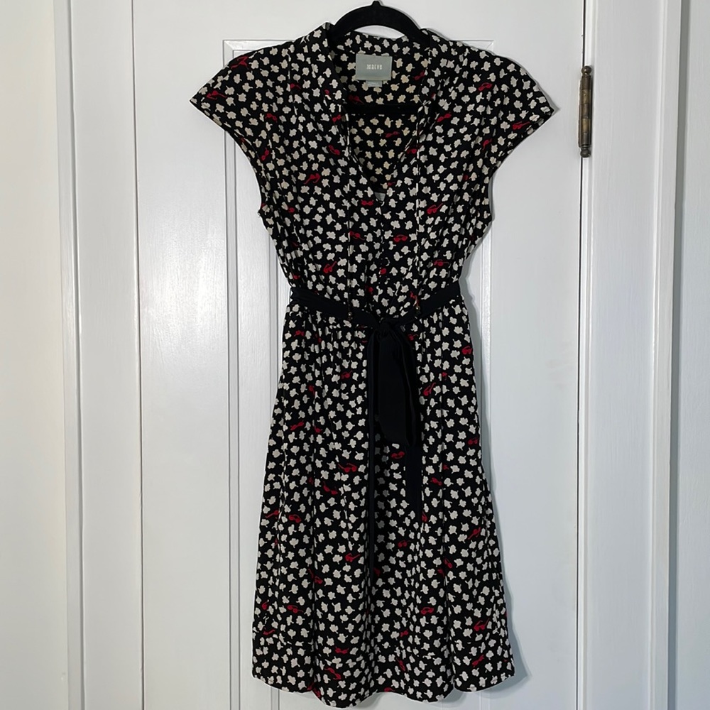 Anthropologie flowers and sunglasses dress